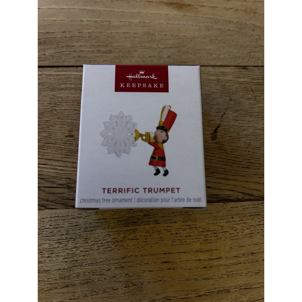 Hallmark 2024 Terrific Trumpet Miniature Keepsake Christmas Ornament New